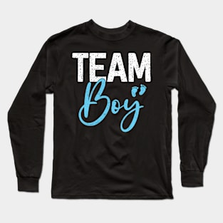 Cute Team Boy Gender Reveal Party Idea New Dad Father's Day Long Sleeve T-Shirt